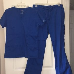 Cherokee Workwear Core Stretch Royal Blue Scrub Set